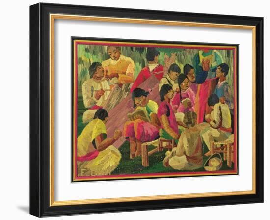 Mexican Village Scene-Mexican School-Framed Giclee Print