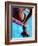 Mexican Woman in Bikini by Swimming Pool-Mitch Diamond-Framed Photographic Print