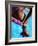 Mexican Woman in Bikini by Swimming Pool-Mitch Diamond-Framed Photographic Print