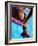 Mexican Woman in Bikini by Swimming Pool-Mitch Diamond-Framed Photographic Print