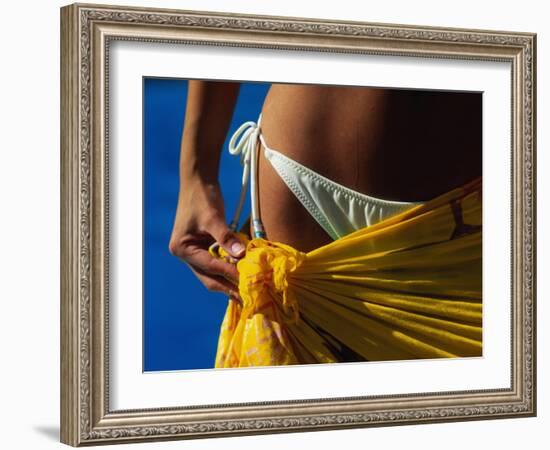 Mexican Woman with Swimwear-Mitch Diamond-Framed Photographic Print