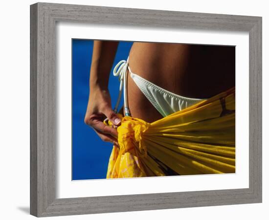 Mexican Woman with Swimwear-Mitch Diamond-Framed Photographic Print