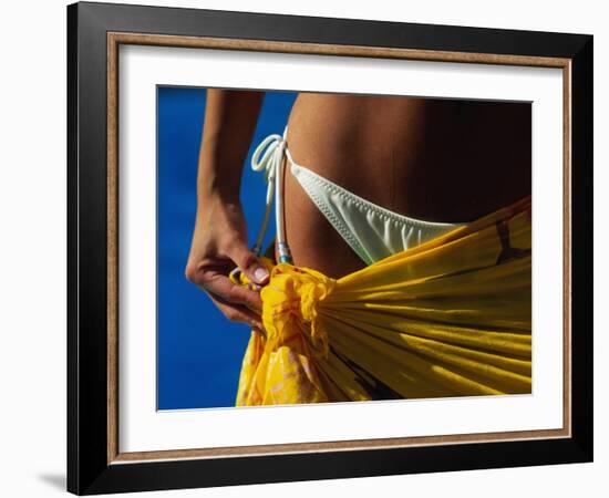 Mexican Woman with Swimwear-Mitch Diamond-Framed Photographic Print