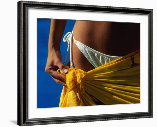 Mexican Woman with Swimwear-Mitch Diamond-Framed Photographic Print