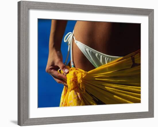 Mexican Woman with Swimwear-Mitch Diamond-Framed Photographic Print