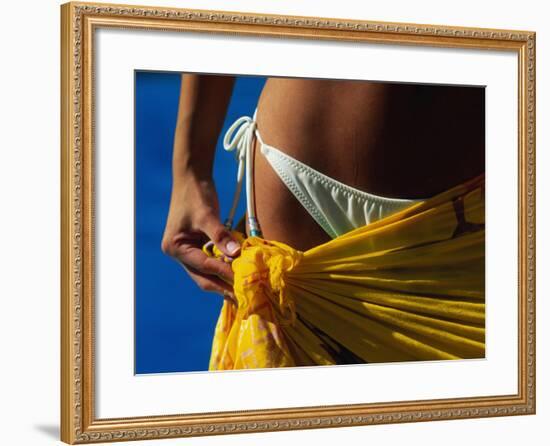 Mexican Woman with Swimwear-Mitch Diamond-Framed Photographic Print