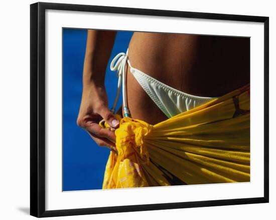 Mexican Woman with Swimwear-Mitch Diamond-Framed Photographic Print