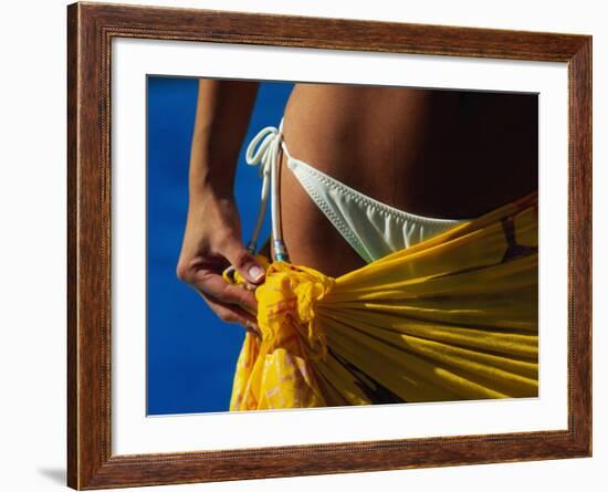 Mexican Woman with Swimwear-Mitch Diamond-Framed Photographic Print