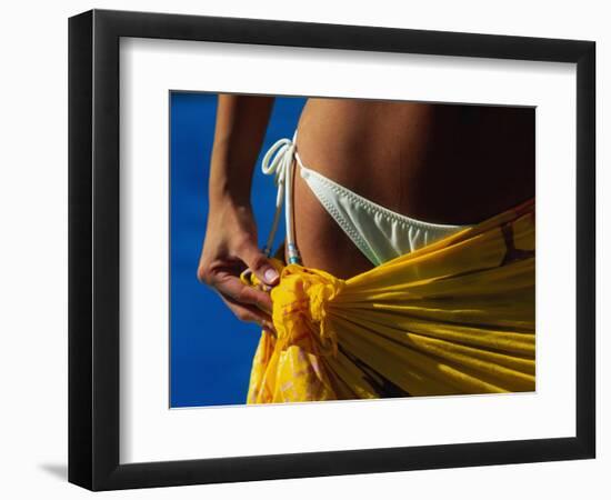 Mexican Woman with Swimwear-Mitch Diamond-Framed Photographic Print