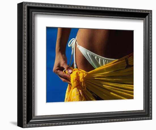 Mexican Woman with Swimwear-Mitch Diamond-Framed Photographic Print
