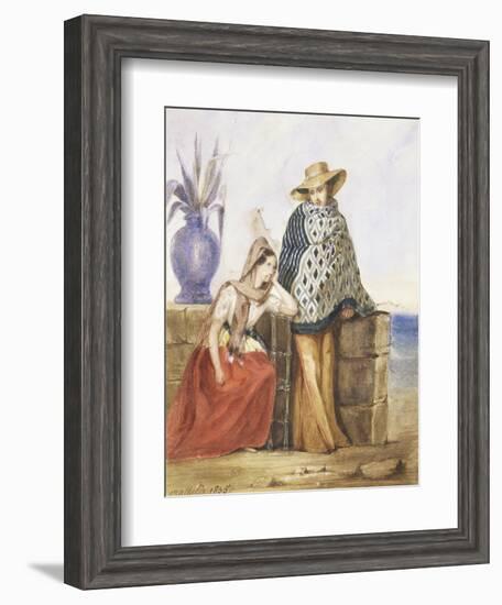 Mexican Women, Watercolour by Mathilde De La Borde, 1835--Framed Giclee Print