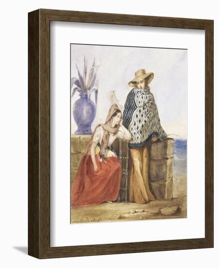Mexican Women, Watercolour by Mathilde De La Borde, 1835-null-Framed Giclee Print