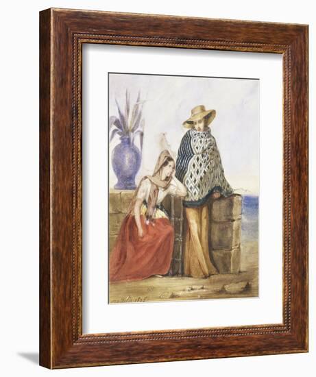 Mexican Women, Watercolour by Mathilde De La Borde, 1835-null-Framed Giclee Print