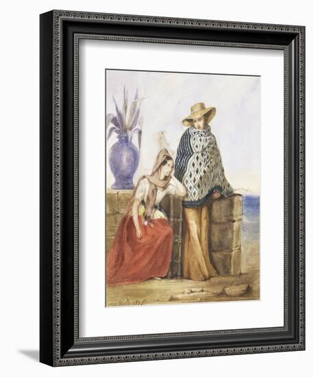 Mexican Women, Watercolour by Mathilde De La Borde, 1835-null-Framed Giclee Print