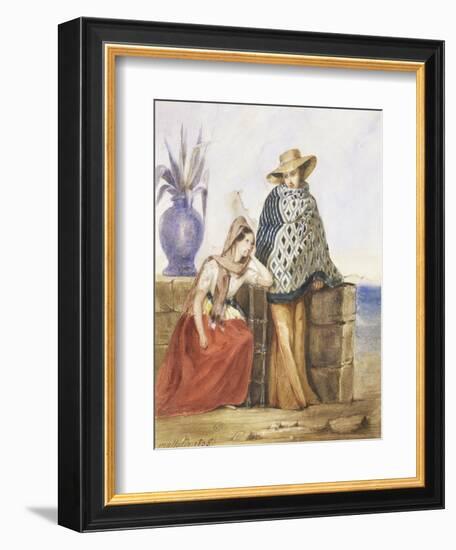 Mexican Women, Watercolour by Mathilde De La Borde, 1835-null-Framed Giclee Print