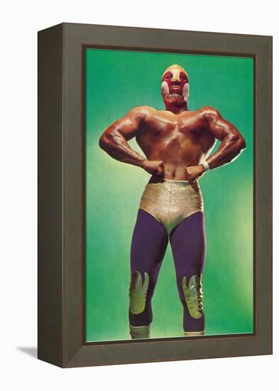 Mexican Wrestler Body Builder-null-Framed Stretched Canvas