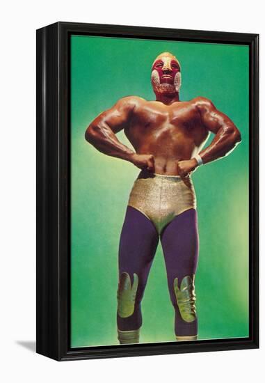 Mexican Wrestler Body Builder-null-Framed Stretched Canvas