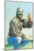 Mexican Wrestler in Lounge Singer Shirt-null-Mounted Art Print