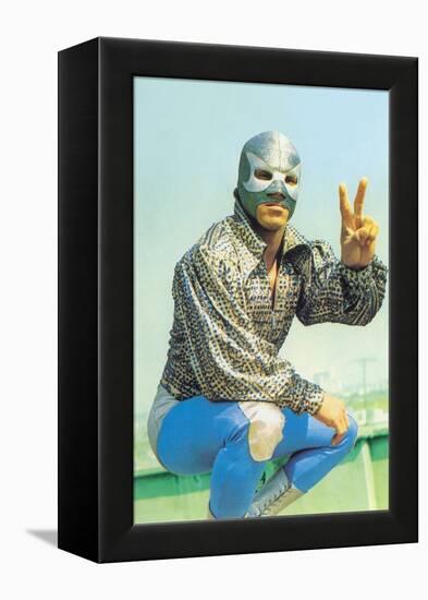 Mexican Wrestler in Lounge Singer Shirt-null-Framed Stretched Canvas