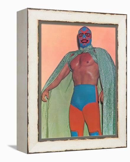 Mexican Wrestler with Thunderbird Motif-null-Framed Stretched Canvas