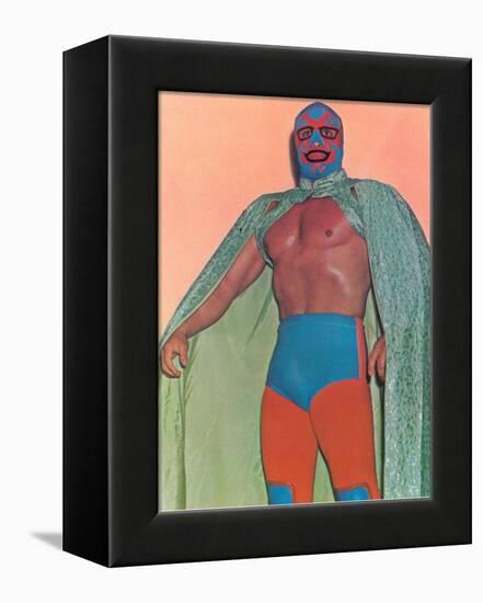 Mexican Wrestler with Thunderbird Motif-null-Framed Stretched Canvas