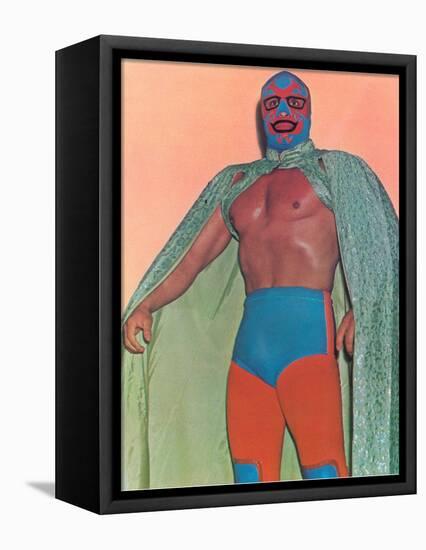 Mexican Wrestler with Thunderbird Motif-null-Framed Stretched Canvas