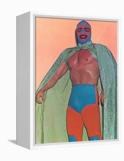 Mexican Wrestler with Thunderbird Motif-null-Framed Stretched Canvas