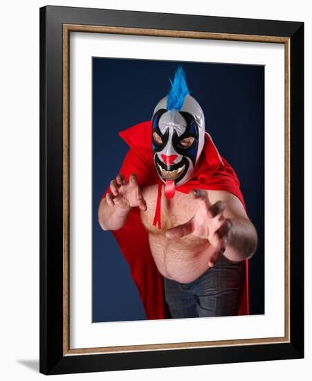Mexican Wrestling Portrait-sumnersgraphicsinc-Framed Photographic Print