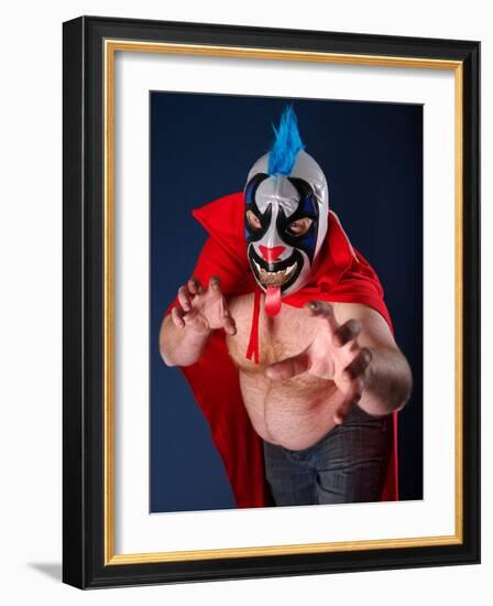 Mexican Wrestling Portrait-sumnersgraphicsinc-Framed Photographic Print
