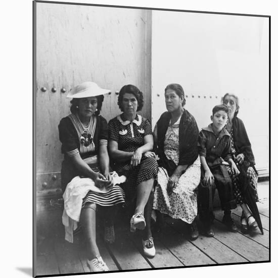 Mexicans entering the United States at El Paso, Texas, 1938-Dorothea Lange-Mounted Photographic Print