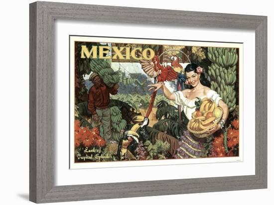 Mexico and Bananas-null-Framed Giclee Print