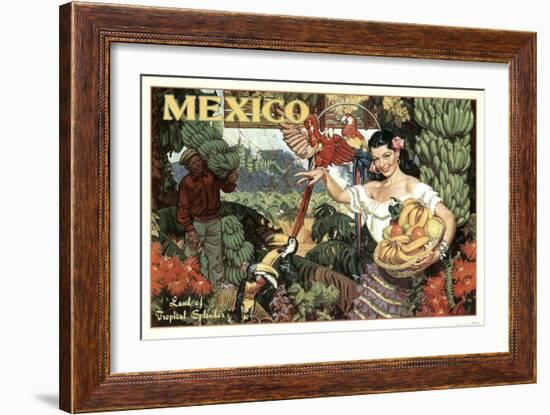 Mexico and Bananas-null-Framed Giclee Print