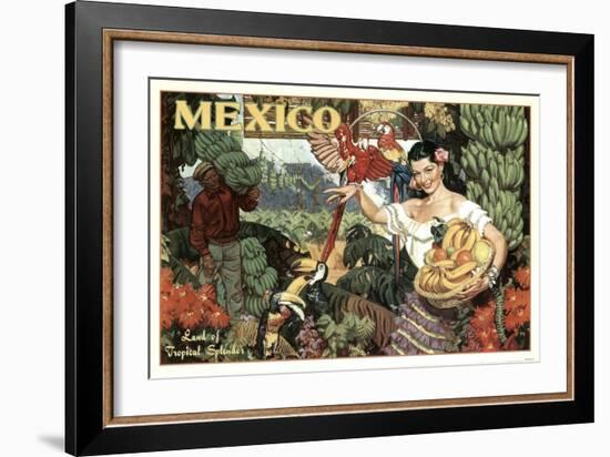 Mexico and Bananas-null-Framed Giclee Print