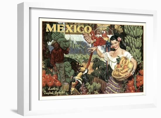 Mexico and Bananas-null-Framed Giclee Print