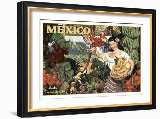 Mexico and Bananas-null-Framed Giclee Print