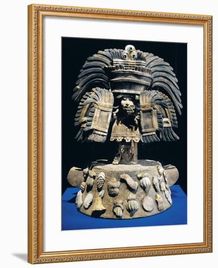 Mexico, Anthropomorphic Brazier with Fruit and Vegetable Base Decorations-null-Framed Giclee Print