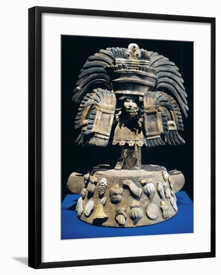 Mexico, Anthropomorphic Brazier with Fruit and Vegetable Base Decorations-null-Framed Giclee Print