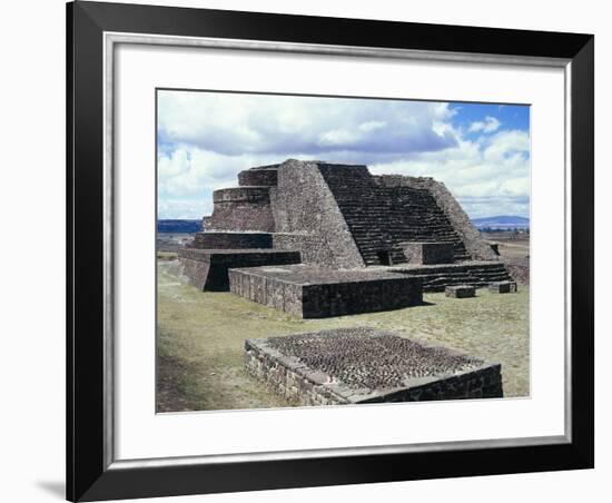 Mexico, Aztec Archaeological Site of Calixtlahuaca, Temple of Quetzalcoatl-null-Framed Giclee Print
