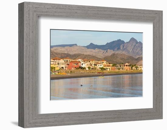 Mexico, Baja California Sur, Sea of Cortez. Kayakers in the morning.-Trish Drury-Framed Photographic Print