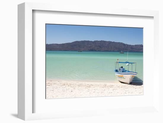 Mexico, Baja California Sur, Sea of Cortez. White sand beach and calm waters.-Trish Drury-Framed Photographic Print