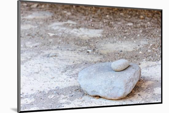 Mexico, Baja California Sur, Sierra de San Francisco. A grinding tool (matate) in Cueva Fleche.-Fredrik Norrsell-Mounted Photographic Print