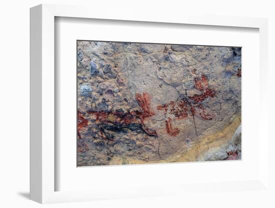 Mexico, Baja California Sur, Sierra de San Francisco. Pictographs on rock wall near Rancho Naranja.-Fredrik Norrsell-Framed Photographic Print