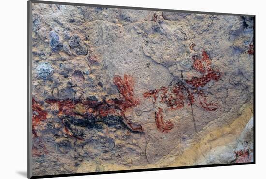 Mexico, Baja California Sur, Sierra de San Francisco. Pictographs on rock wall near Rancho Naranja.-Fredrik Norrsell-Mounted Photographic Print