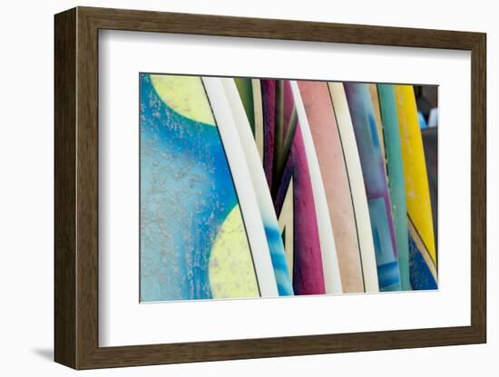 Mexico, Baja California Sur, Todos Santos, Cerritos Beach. Surfboards.-Merrill Images-Framed Photographic Print