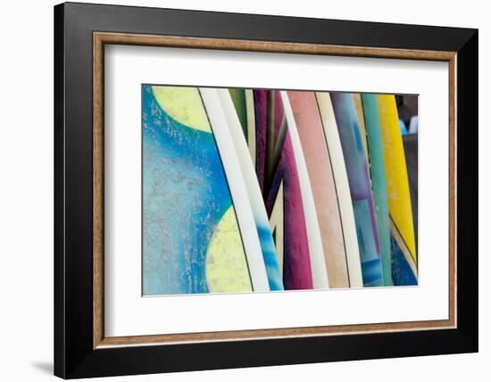 Mexico, Baja California Sur, Todos Santos, Cerritos Beach. Surfboards.-Merrill Images-Framed Photographic Print