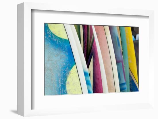 Mexico, Baja California Sur, Todos Santos, Cerritos Beach. Surfboards.-Merrill Images-Framed Photographic Print