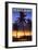 Mexico Beach, Florida - Palms and Sunset-Lantern Press-Framed Art Print