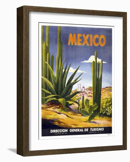 Mexico Cactus-null-Framed Giclee Print