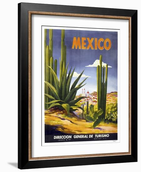 Mexico Cactus-null-Framed Giclee Print