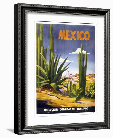 Mexico Cactus-null-Framed Giclee Print